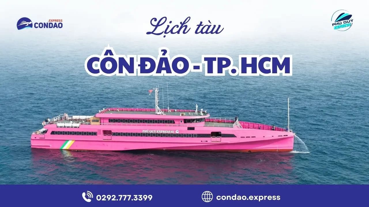 Lịch tàu Côn Đảo TP Hồ Chí Minh 2026 thời gian thực