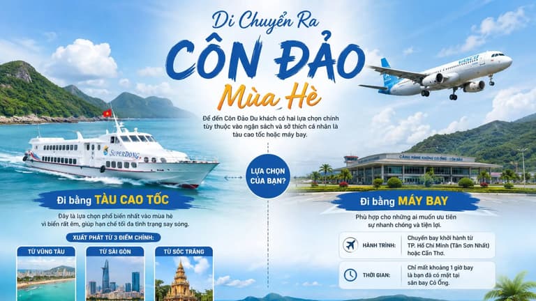 Di chuyển ra Côn Đảo mùa hè