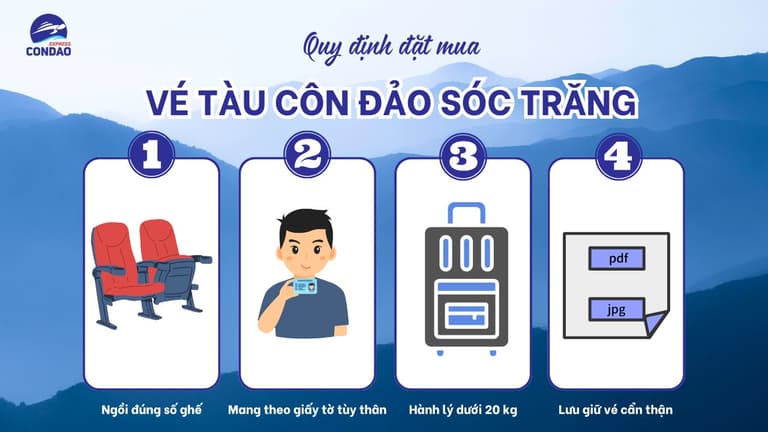 Những quy định mua vé tàu Côn Đảo Sóc Trăng