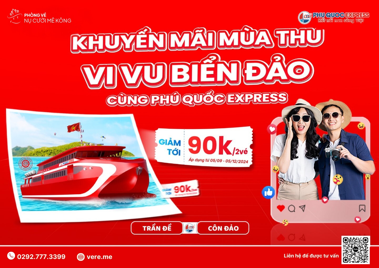 Vé tàu Trần Đề Côn Đảo khuyến mãi