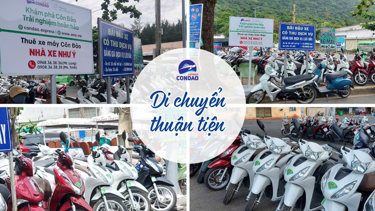 Combo Côn Đảo 3 ngày 2 đêm bao gồm xe tay ga di chuyển