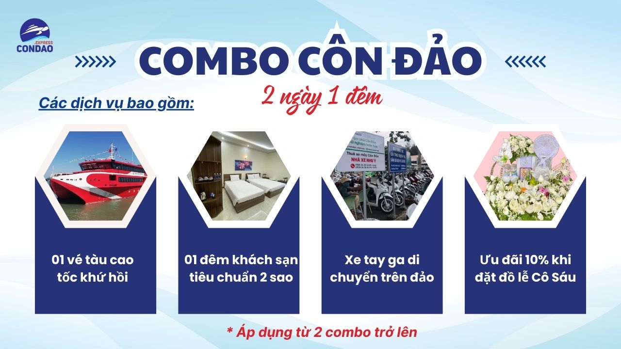 Dịch vụ trong combo Côn Đảo 2 ngày 1 đêm