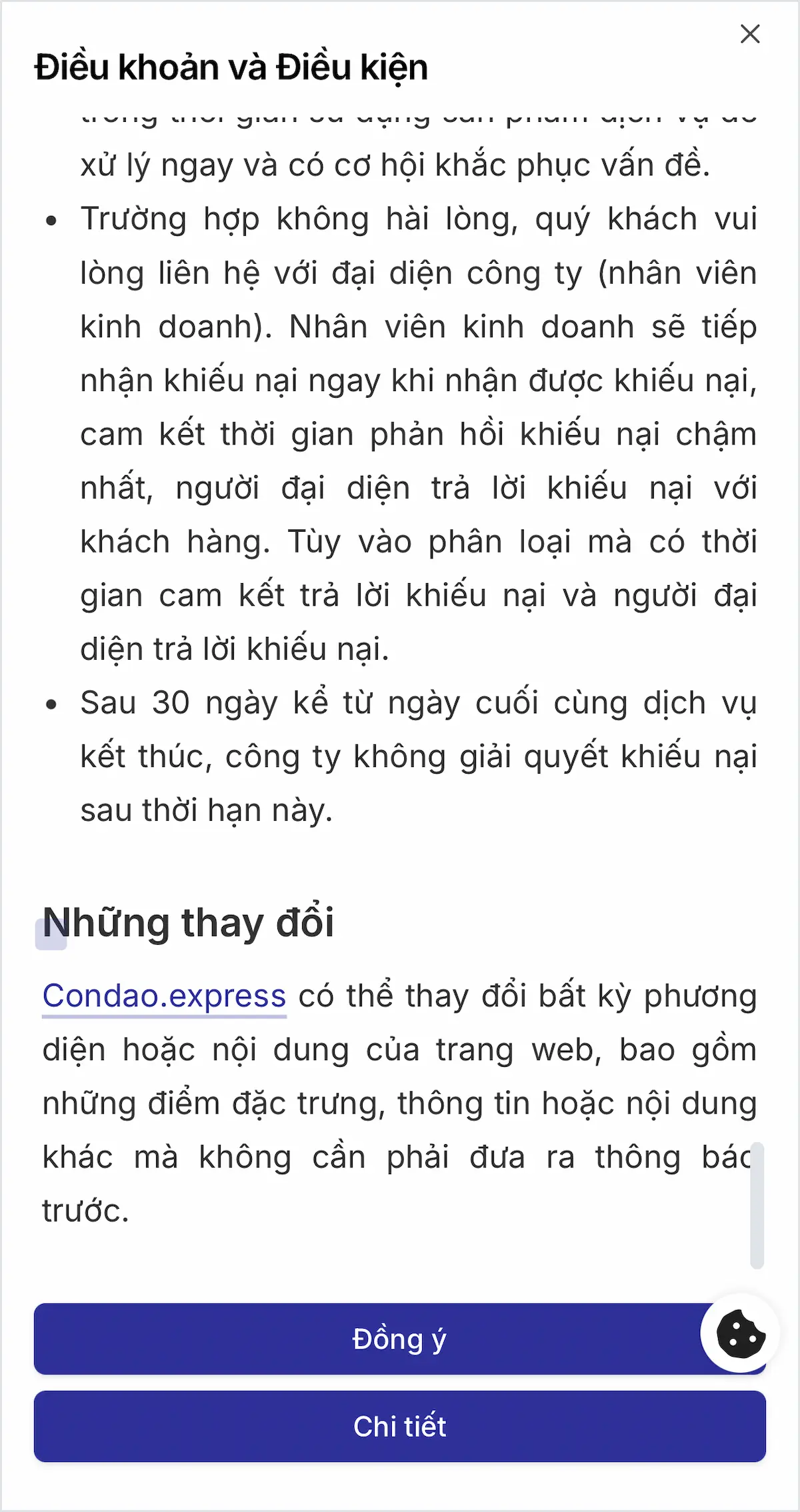 Điều khoản và điều kiện