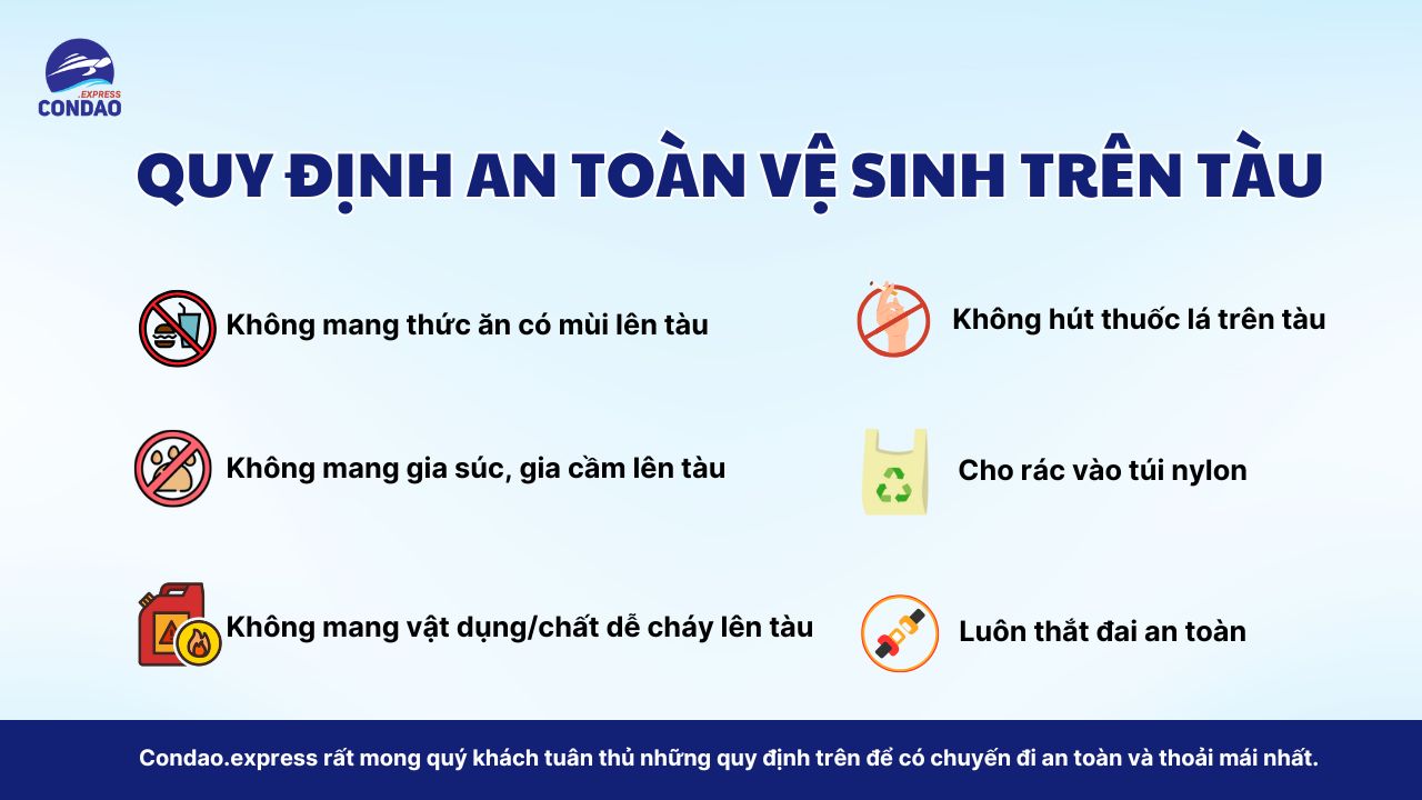 Quy định an toàn vệ sinh trên tàu