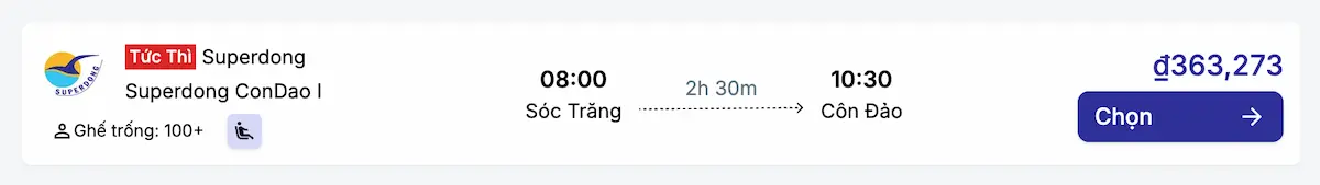 Thẻ chuyến tàu trên desktop
