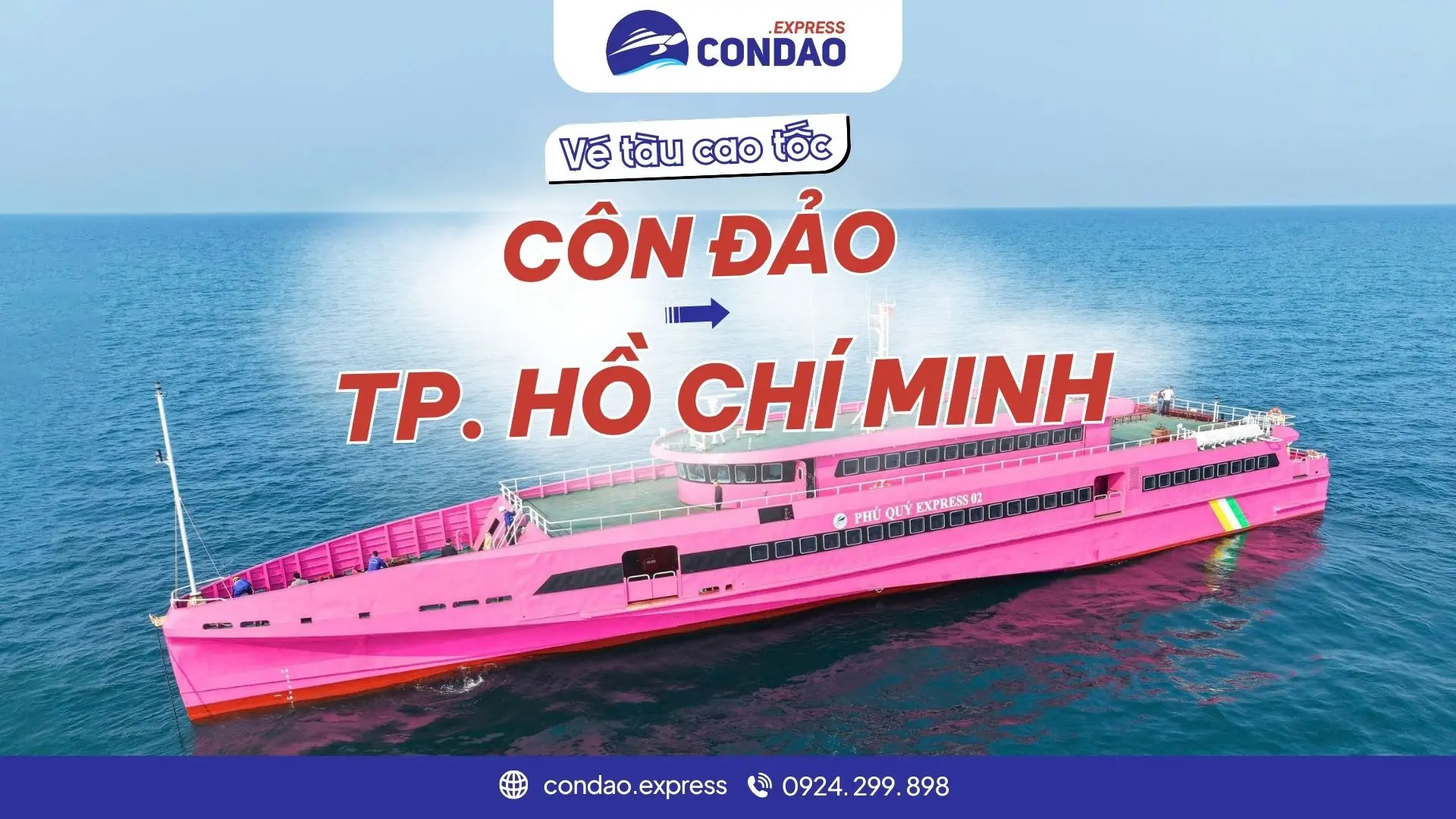 Vé tàu Côn Đảo TP Hồ Chí Minh 2026 – Tàu Phú Quý Express “Màu Hồng”